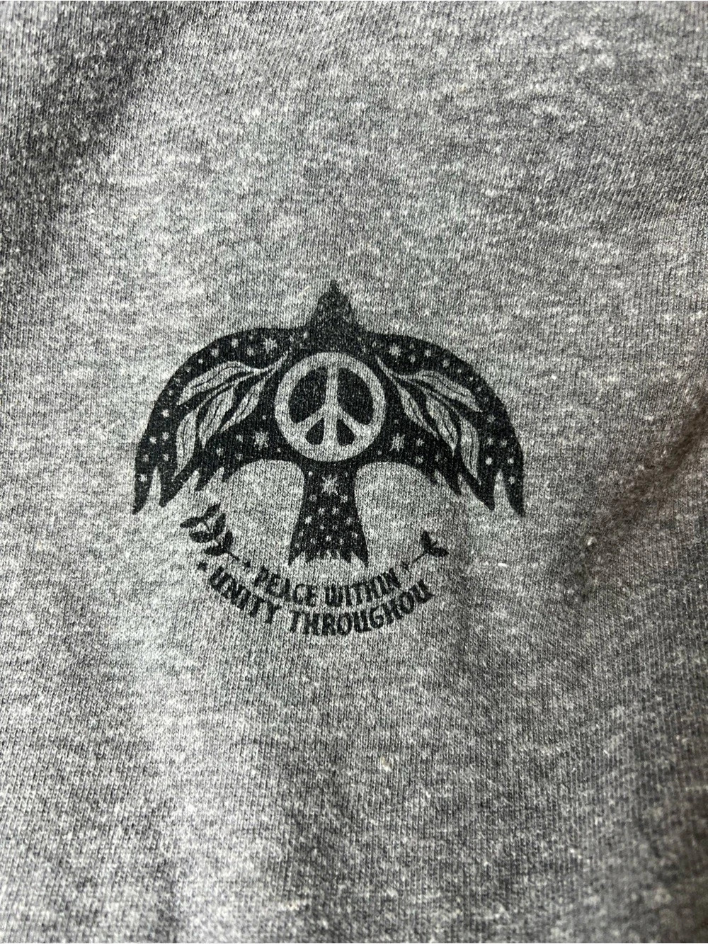 Spiritual Gangster Peace Dove Savasana Sweatshirt Gray Small - Picture 7 of 10